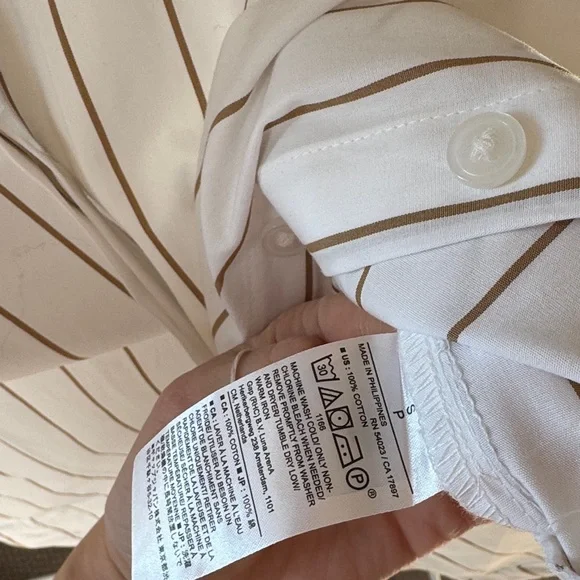 White Striped Button-Up - Picture 4 of 4